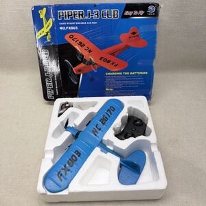 Piper J-3 Cub RC Airplane FX803 Blue Remote Control Super Glider Foam Plane